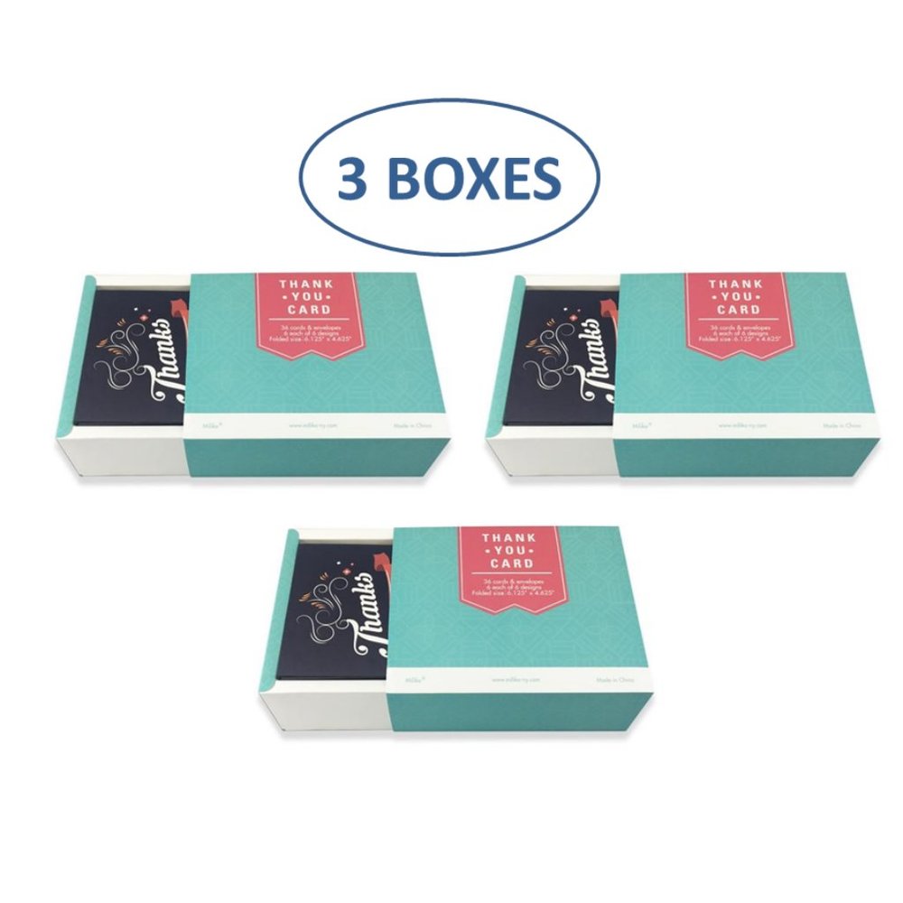 MILIKO UNIQUE DESIGN THANK YOU CARD (3 BOXES SET)